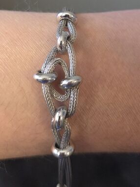 925 Sterling Silver Braided Link Bracelet